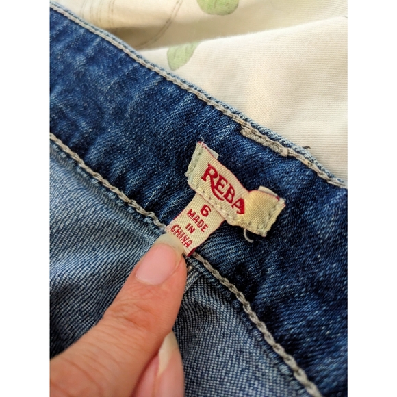 Reba Embroidered Tribal Tassel Hem Capri Pants - Picture 2 of 4